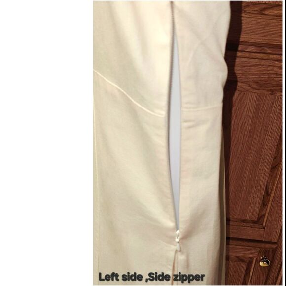 FREE PEOPLE Cheyenne Daytime Denim Ivory Mini Dress Size Large - Picture 8 of 16